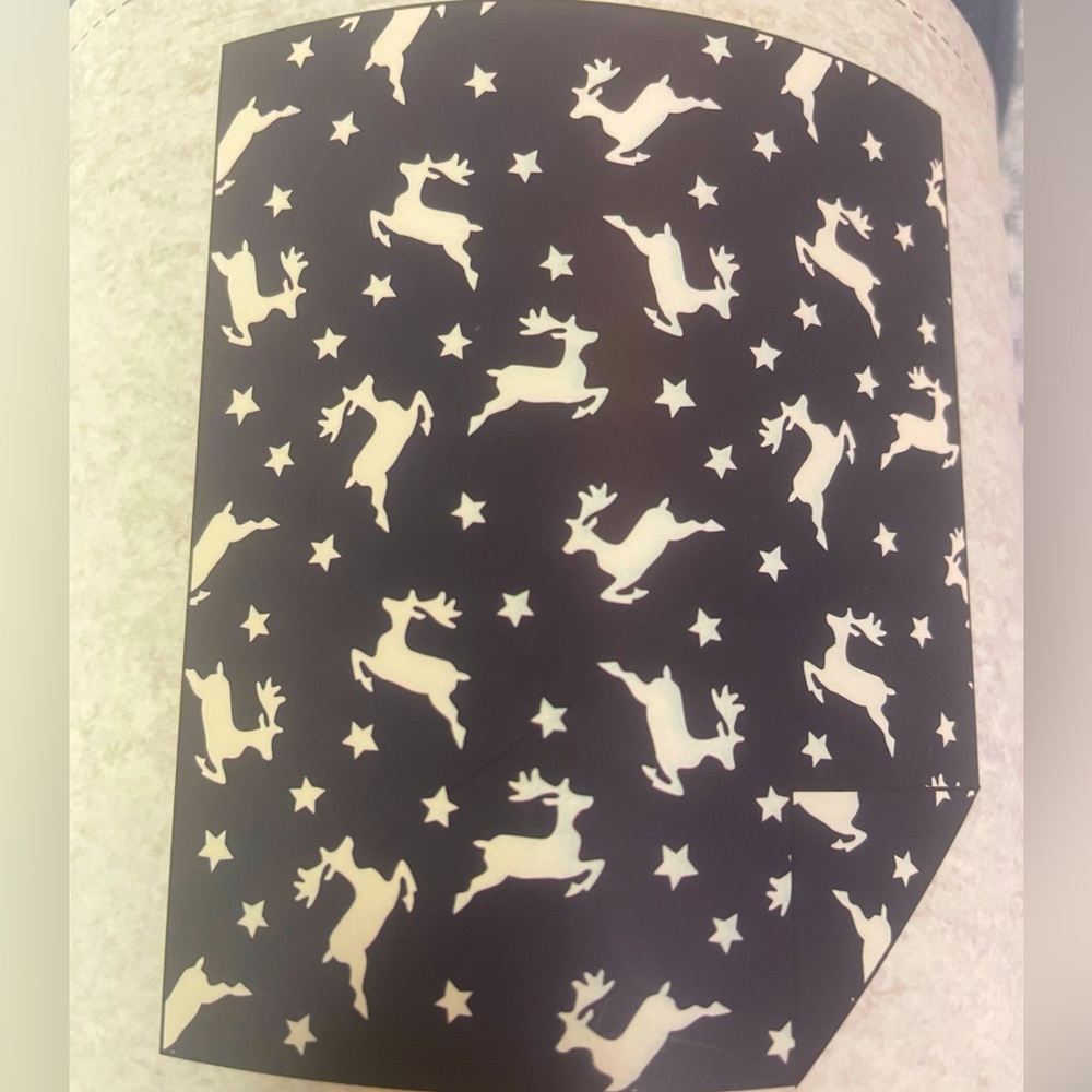 Holiday Reindeer Throw Blanket in Black and Cream